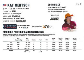 2023 Disc Golf Pro Tour #FPO8 Kat Mertsch Back